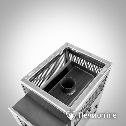 Дровяная банная печь Радуга ПБ-21 (встроенный теплообменник) 6 мм прочистная дверца в Каменске-Уральском