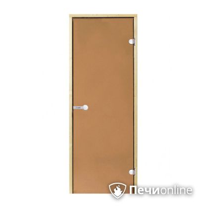Дверь для бани Harvia Стеклянная дверь для сауны 7/19 коробка сосна бронза  D71901М в Каменске-Уральском
